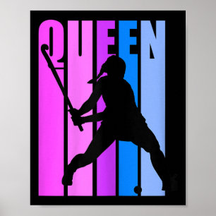 Affiche Hockey sur gazon féminin Tee pour filles anniversa