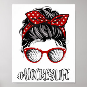 Affiche Hockey sur gazon Femmes Fille Joueuse de hockey su