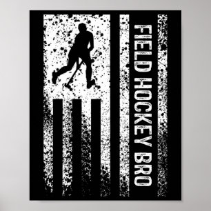 Affiche Hockey sur gazon Frère aîné Distressed Vintage Ame