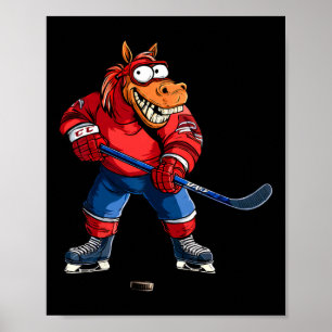 Affiche Hockey sur glace à cheval