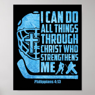 Affiche Hockey sur glace chrétien Jésus religieux garçons