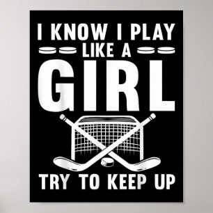 Affiche Hockey sur glace cool pour les femmes amateurs de