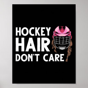 Affiche Hockey sur glace drôle pour femmes filles casque d