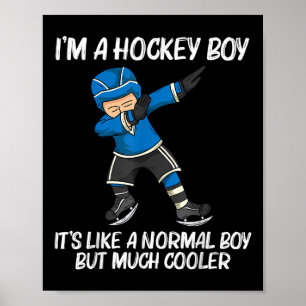 Affiche Hockey sur glace drôle pour garçons enfants patino
