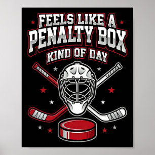 Affiche Hockey sur glace drôle se sent comme une boîte de