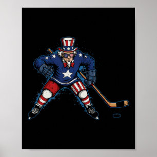 Affiche Hockey sur glace du 4 juillet Oncle Sam Sports Hom