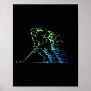 Affiche Hockey sur glace et graphisme de hockey pour homme