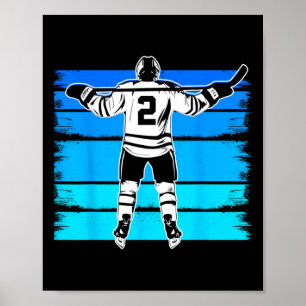 Affiche Hockey sur glace garçons numéro 2 2e anniversaire