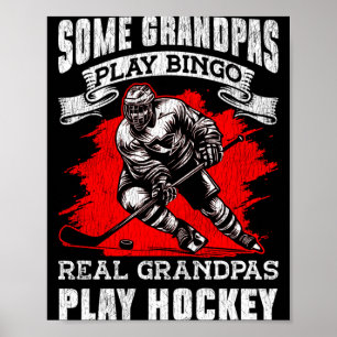 Affiche Hockey sur glace Grand-père vintage Certains grand