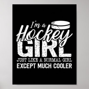 Affiche Hockey Sur Glace Je Suis Une Fille De Hockey Comme