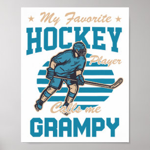 Affiche Hockey sur glace Mon joueur de hockey préféré m'ap
