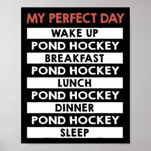 Affiche Hockey sur glace Mon jour parfait Routine quotidie