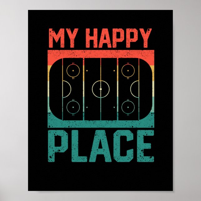 Affiche Hockey sur glace patinoire patinoire hiver (Devant)