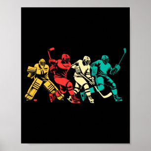 Affiche Hockey sur glace performance vintage