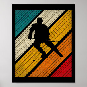 Affiche Hockey sur glace Sport d'hiver_retro Vintage pour