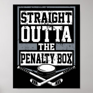 Affiche Hockey sur glace tout droit sorti du banc des péna