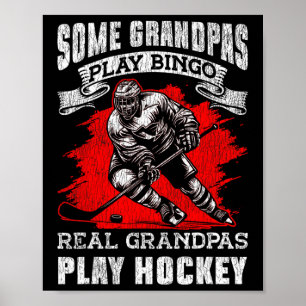 Affiche Hockey sur glace Vintage Grand-père Certains grand