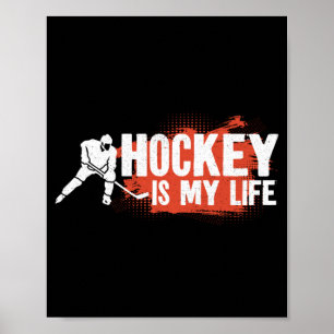 Affiche Hockey sur glace Vintage Hockey est ma vie 1