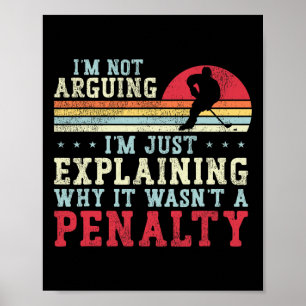 Affiche Hockey sur glace Vintage Rétro Je ne discute pas,
