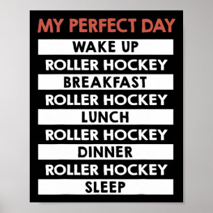 Affiche Hockey sur roulettes Ma journée parfaite Routine q
