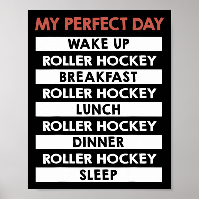 Affiche Hockey sur roulettes Ma journée parfaite Routine q (Devant)