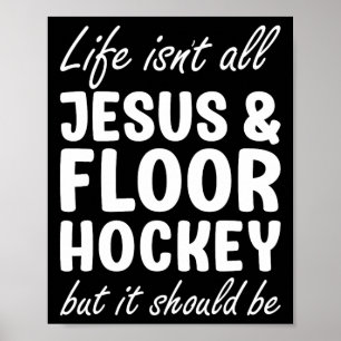 Affiche Hockey sur sol pour hommes ou femmes J'adore le ho