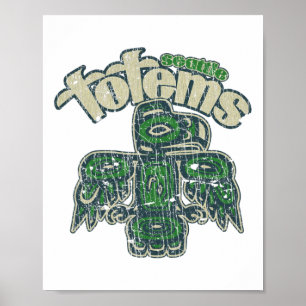 Affiche Hockey sur totems de Seattle 1958