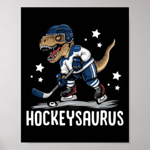 Affiche Hockeysaurus Drôle Dinosaure Hockey Enfants Hockey