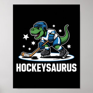 Affiche Hockeysaurus T-rex Hockey Dinosaure _1