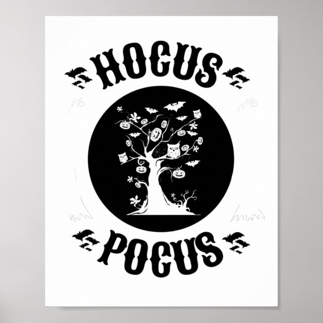 Affiche Hocus Pocus Halloween Vintage (Devant)