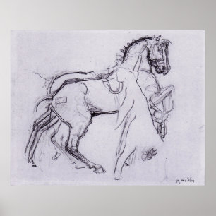 Affiche Hodler - Cavalier marchant à cheval 1908