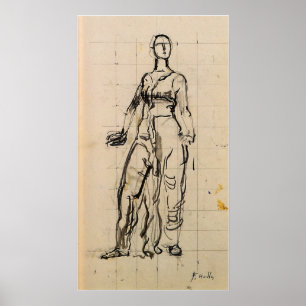 Affiche Hodler - Figure 1913 de l'enroulement à pied