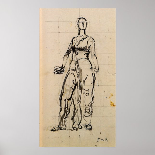 Affiche Hodler - Figure 1913 de l'enroulement à pied (Devant)