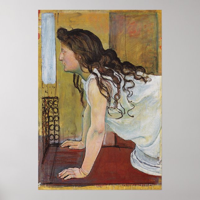 Affiche Hodler - Fille à la fenêtre 1890 (Devant)