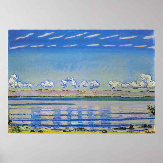 Affiche Hodler - Paysage rythmique Sur Le Lac Léman 1908 (Devant)