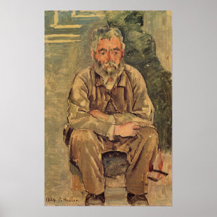 Affiche Hodler - Sitting Bartiger Man 1884