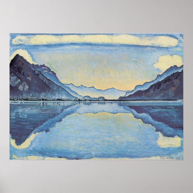 Affiche Hodler - Thun Avec Mirroring Symétrique 1909 (Devant)