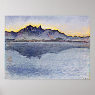Affiche Hodler - Thun Stockhorn Kette Soirée 1912