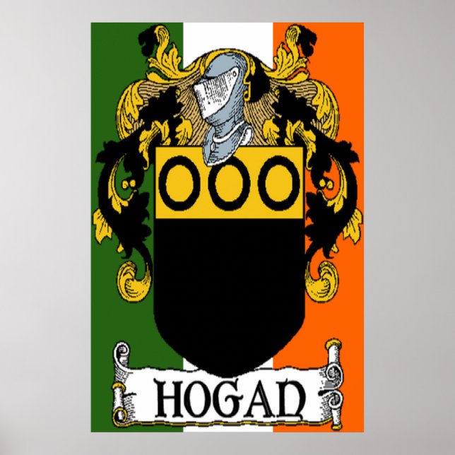 Affiche Hogan Armoiries Drapeau irlandais Imprimer (Devant)