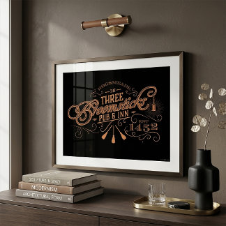 Affiche HOGSMEADE™ THE THREE BROOMSTICKS™ Pub & Auberge