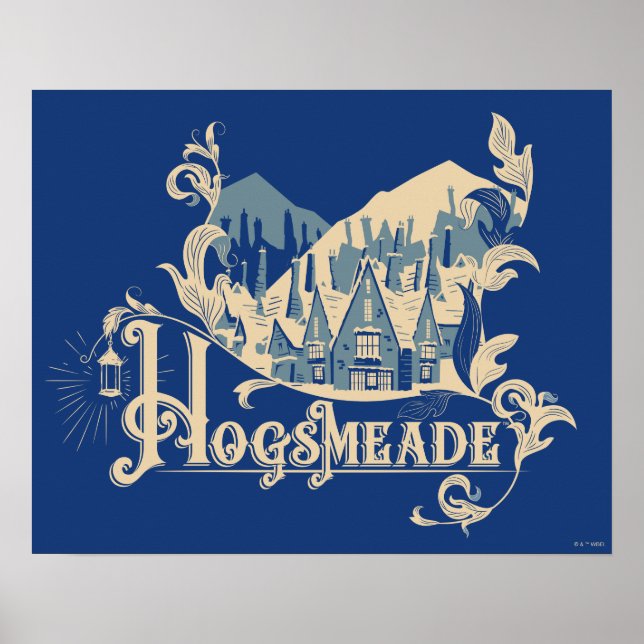 Affiche HOGSMEADE™ Vintage Village Graphique (Devant)
