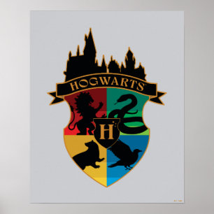 Affiche HoGWARTS™ Castle Crest House Insigne de fierté