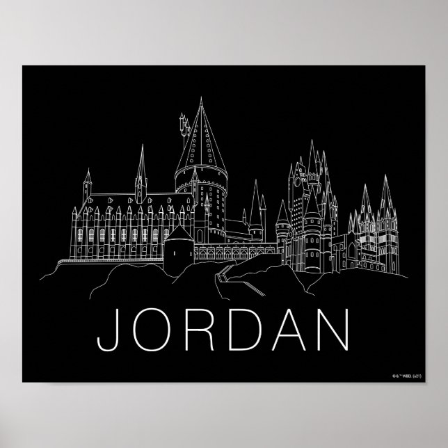 Affiche HOGWARTS™ CASTLE Outline (Devant)