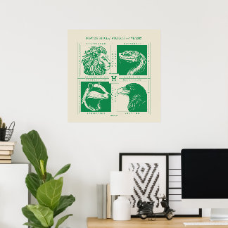 Affiche HOGWARTS™ Grille d'animaux de maison