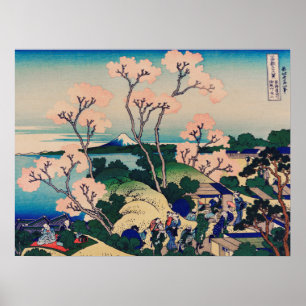 Affiche Hokusai - Colline de Goten-Yama