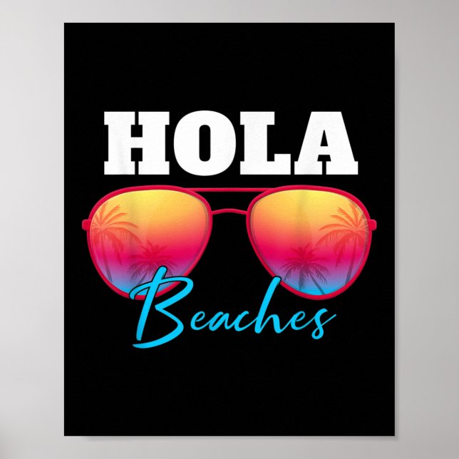 Affiche Hola Beach Vacances été Hawaii (Devant)