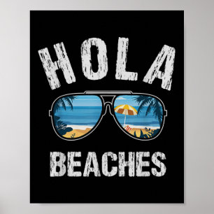 Affiche Hola Plages Chars D'Été Pour Hommes Vacances Amusa