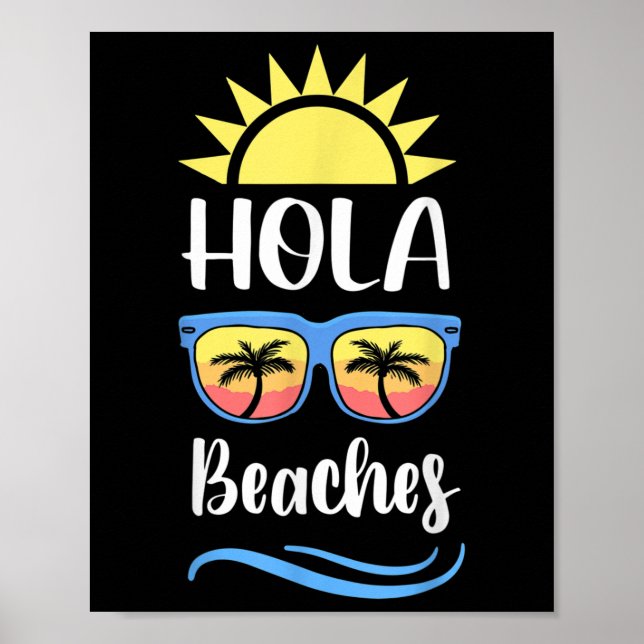 Affiche Hola Sofr Plages Frisées Plages Au Soleil Couchant (Devant)