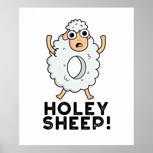 Affiche Holey Sheep Funny Animal Pun (Devant)
