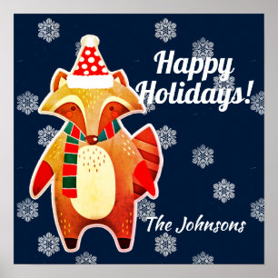 Affiche Holiday Raccoon